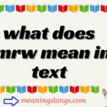 what does tmrw mean in text