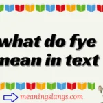 what do fye mean in text