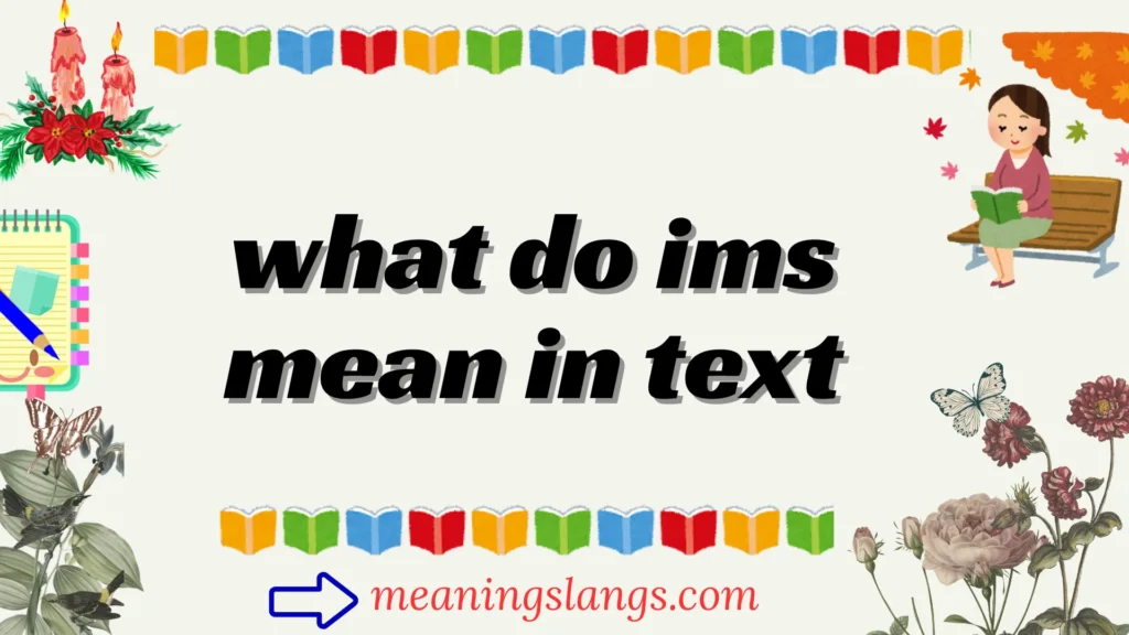 what do ims mean in text