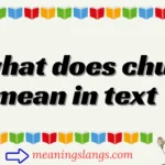 what does chu mean in text