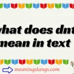 what does dnt mean in text