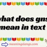 what does gns mean in text