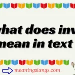 what does inv mean in text