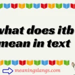 what does itb mean in text