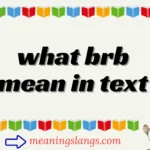 what brb mean in text