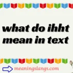 what do ihht mean in text