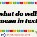 what do wdh mean in text