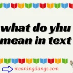 what do yhu mean in text