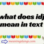 what does idj mean in text