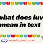 what does luv mean in text