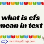 what is cfs mean in text