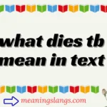 what dies tb mean in text