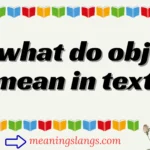 what do obj mean in text