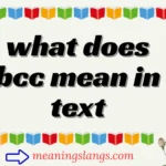 what does bcc mean in text