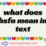 what does bsfn mean in text