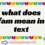 what does fam mean in text