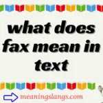 what does fax mean in text