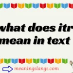what does itr mean in text