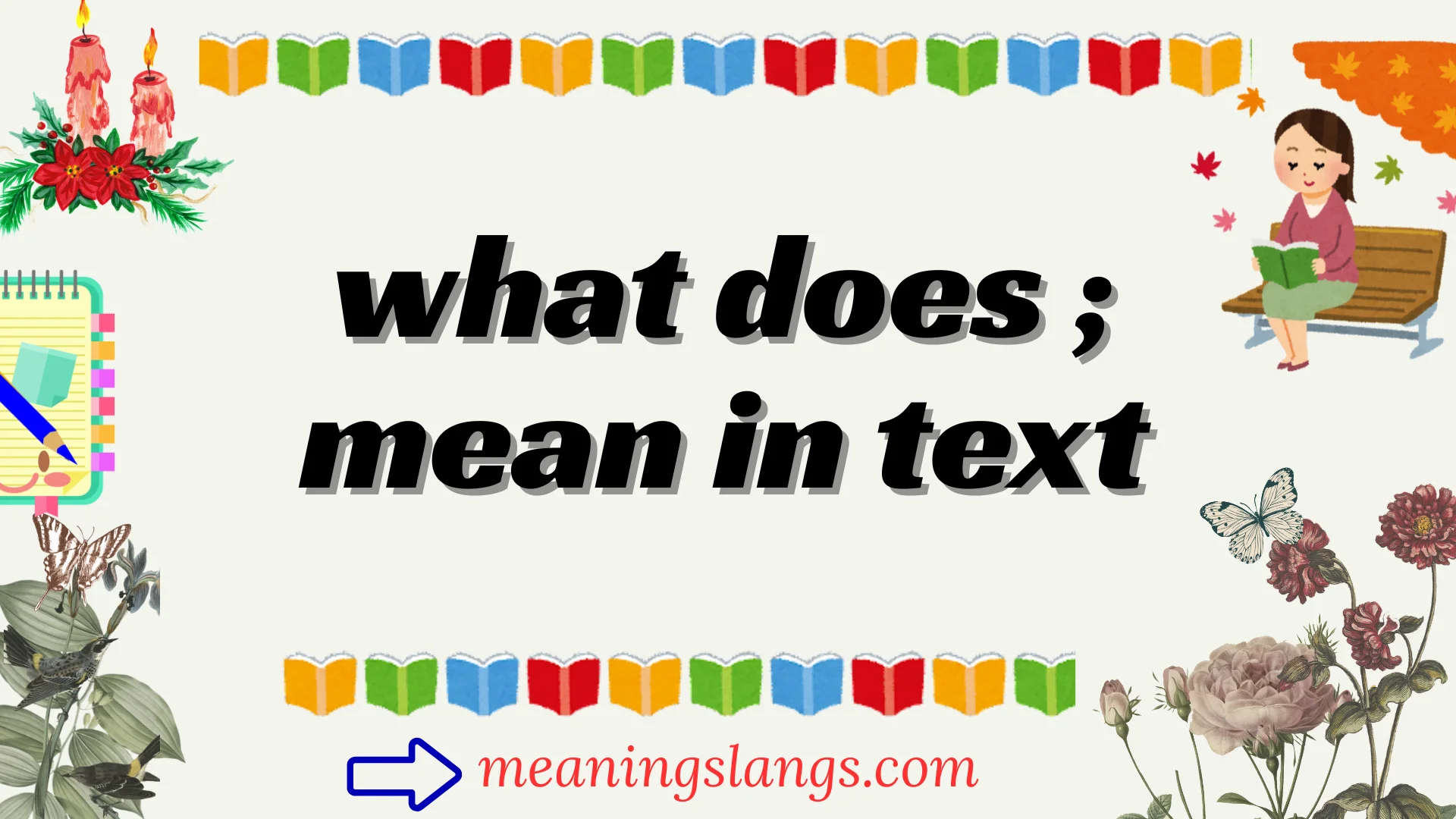 what does ; mean in text