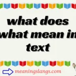 what does what mean in text