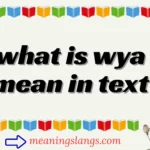 what is wya mean in text