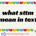 what sttm mean in text