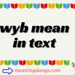 wyb mean in text