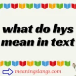 what do hys mean in text