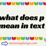 what does p mean in text