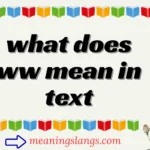what does ww mean in text