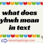 what does yhwh mean in text
